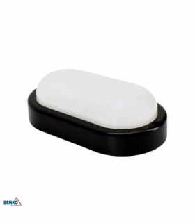 OPRAWA LED KANLO OWALNA 8W 4000K 760LM IP54 CZARNA CZ. MIKR. Bemko C45-KAN2-08-BLO-4K-MS