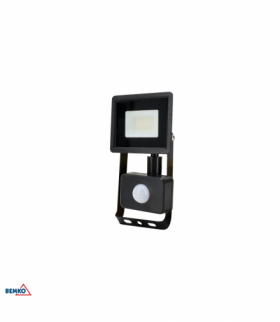 NAŚWIETLACZ LED SMD KASTEL 10W 6500K 820LM IP65 CZARNY CZ. PIR Kafler Bemko C64-S-LFK2-010BL-6K