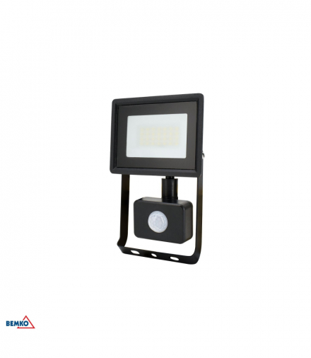NAŚWIETLACZ LED SMD KASTEL 20W 4000K 1640LM IP65 CZARNY CZ. PIR Kafler Bemko C64-S-LFK2-020BL-4K
