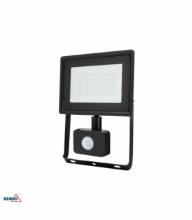 NAŚWIETLACZ LED SMD KASTEL 30W 4000K 2520LM IP65 CZARNY CZ. PIR Kafler Bemko C64-S-LFK2-030BL-4K