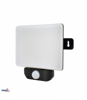 NAŚWIETLACZ LED LFX 30W 4000K 2700LM IP65 CZARNY CZ. PIR Bemko C65-LFX-030BL-4K-PIR