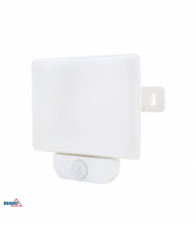 NAŚWIETLACZ LED LFX 30W 4000K 2700LM IP65 BIAŁY CZ. PIR Bemko C65-LFX-030WH-4K-PIR