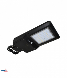 SOLARNA OPRAWA ULICZNA LED SOLGER 40W 4800LM 4000K IP65 CZARNA CZ. PIR Bemko C83-SOG-040BL-4K-PIR
