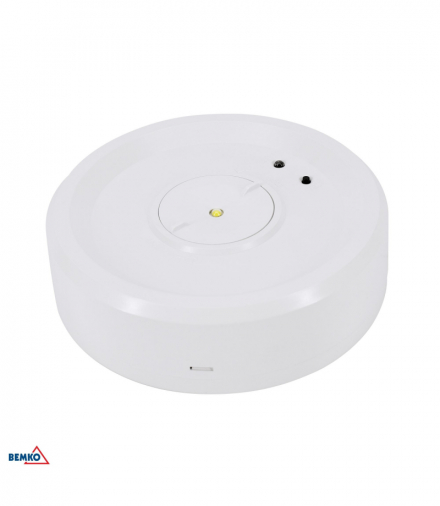 OPRAWA AWARYJNA SKALER OKRĄGŁA 3W OPTYKA OTWARTA IP40 AUTOTEST 1H CNBOP Luxmena Bemko C91-SKL-R-3SX-AT1H-CNBOP