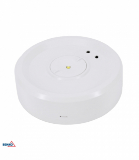OPRAWA AWARYJNA SKALER OKRĄGŁA 3W OPTYKA OTWARTA IP40 AUTOTEST 2H CNBOP Luxmena Bemko C91-SKL-R-3SX-AT2H-CNBOP
