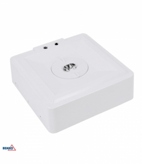 OPRAWA AWARYJNA SKALER KWADRATOWA 3W OPTYKA KORYTARZOWA IP40 AUTOTEST 1H CNBOP Luxmena Bemko C91-SKL-S-3SC-AT1H-CNBOP