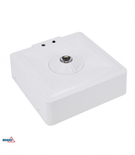 OPRAWA AWARYJNA SKALER KWADRATOWA 3W OPTYKA SKUPIAJĄCA IP40 AUTOTEST 3H CNBOP Luxmena Bemko C91-SKL-S-3SO-AT3H-CNBOP