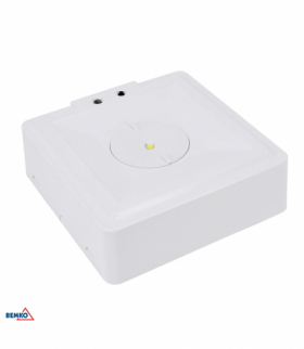 OPRAWA AWARYJNA SKALER KWADRATOWA 3W OPTYKA OTWARTA IP40 AUTOTEST 3H CNBOP Luxmena Bemko C91-SKL-S-3SX-AT3H-CNBOP