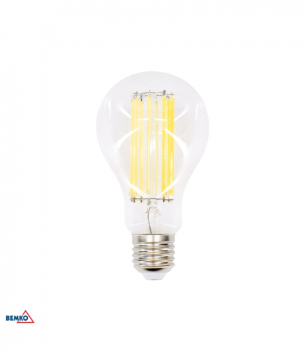 ŹRÓDŁO LED FILAMENT 230V E27 A70 16W 2400LM 2700K 320ST Bemko D86-FLB-E27-A70-160-2K