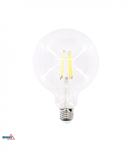 ŹRÓDŁO LED FILAMENT 230V E27 G125 11W 1500LM 2700K 320ST Bemko D86-FLB-E27-G125-110-2K