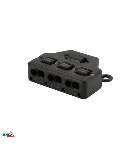 ROZDZIELACZ ZASILANIA LED 0-42V 1-IN/3-OUT (karton 20szt.) Bemko E04-DC-3P-20