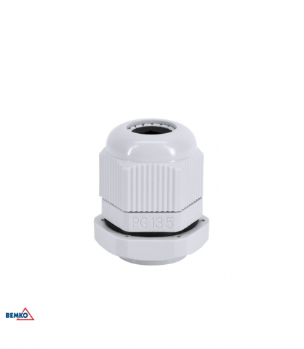 DŁAWNICA KABLOWA SZARA PG-13.5 (OPK. 100SZT.) Bemko E45-DK-PG-13.5-S/1