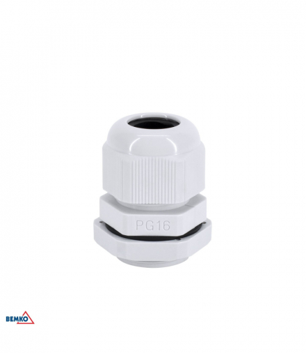 DŁAWNICA KABLOWA SZARA PG-16 (OPK. 100SZT.) Bemko E45-DK-PG-16-S/1