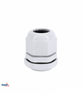 DŁAWNICA KABLOWA SZARA PG-21 (OPK. 100SZT.) Bemko E45-DK-PG-21-S/1