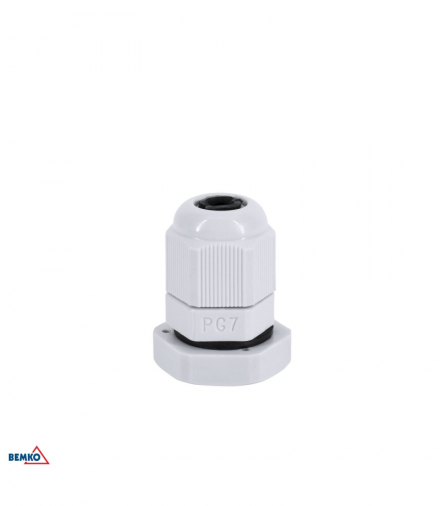 DŁAWNICA KABLOWA SZARA PG-7 (OPK. 100SZT.) Bemko E45-DK-PG-7-S/1