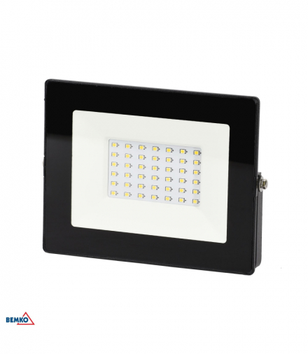 NAŚWIETLACZ LED SMD KASTEL 30W 6000K 2500LM IP65 CZARNY Kafler Bemko S-C64-LFK-030BL-6K
