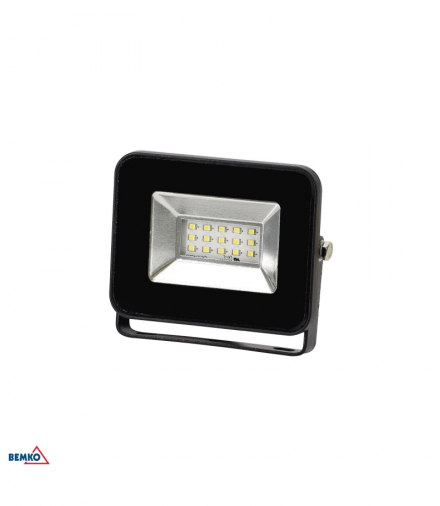 NAŚWIETLACZ LED SMD LOFOT 10W 6000K 870LM IP65 CZARNY Bemko S-C65-LFS-010BL-6K