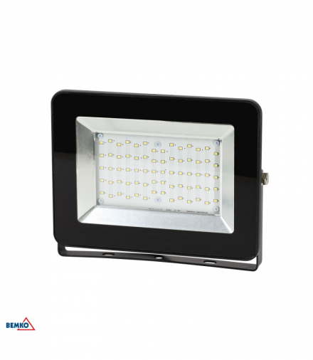 NAŚWIETLACZ LED SMD LOFOT 50W 6000K 5150LM IP65 CZARNY Bemko S-C65-LFS-050BL-6K