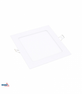 DOWNLIGHT LED BOLED 12W 3000K 690LM IP20 KWADRAT BIAŁY Bemko S-C70-DLB-S-120-3K