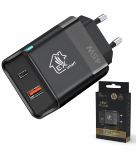 Extralink Smart Life Fast Charger 45W GaN Ładowarka USB-C, USB-A EXTRALINK CHARESL05