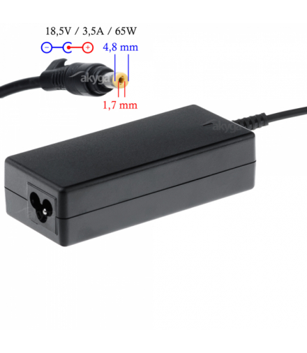 Zasilacz do laptopa Toshiba AK-ND-09 18.5V/3.54A 65W 4.8x1.7 mm HP TFO ORG001992