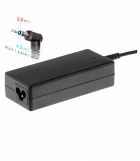 Akyga Zasilacz do notebooka AK-ND-68 19.5V / 2.31A 45W 4.5 x 3.0 mm + pin DELL 1.2m TFO AKKSGZASAKY00020