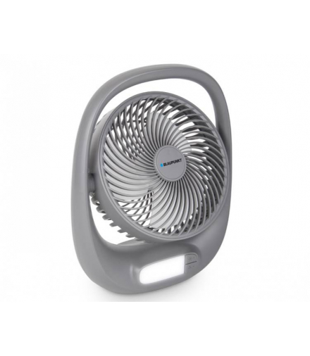 Wentylator przenośny akumulatorowy, bezprzewodowy, 3 prędkości, latarka, USB type C/Aku.18650/max.6h Blaupunkt 