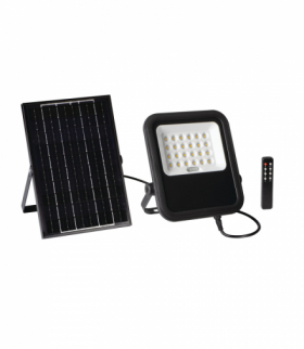 Oprawa solarna LED FL SONE SLR M NW-GR naświetlacz z pilotem Kanlux 36606