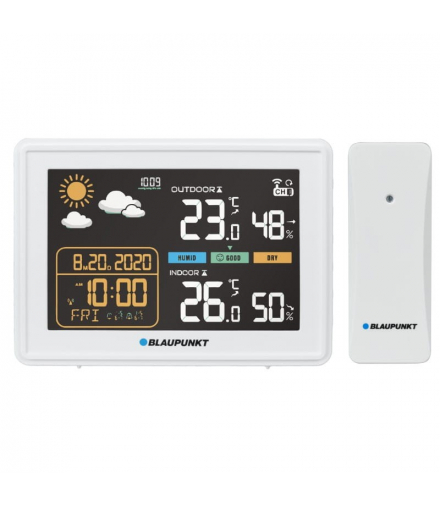 Stacja pogodowa z czujnikiem zewnętrznym, Blaupunkt WS30WH