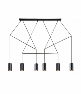 Industrialna lampa wisząca Aslaug GU10 6x MAX 50W Rabalux 72018