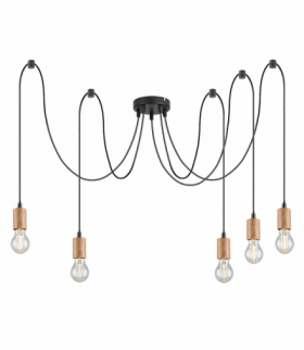 Industrialna lampa wisząca Dollien E27 5x MAX 60W Rabalux 72075