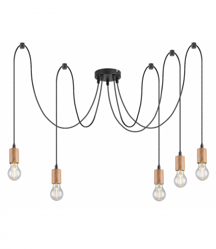 Industrialna lampa wisząca Dollien E27 5x MAX 60W Rabalux 72075