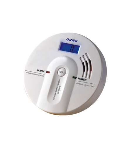 Bateryjny czujnik tlenku węgla (czadu), 3xAA okrąg