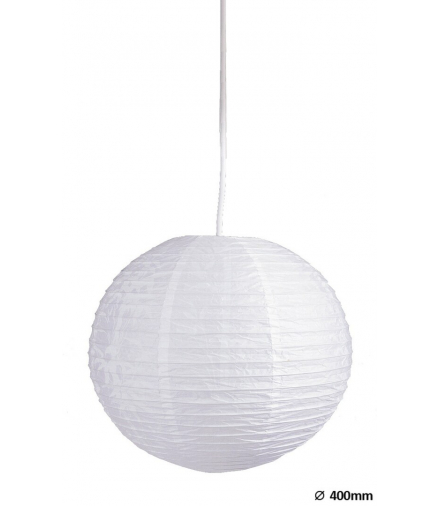 Lampa dekoracyjna wisząca, biała kula papierowa fi 40cm Rice LED 21W Rabalux 4898