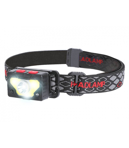 Latarka czołowa LTC LED XPG 5W 300lm +COB 5W 400lm sensor ruchu aku.1200mAh USB typ-C LTC LXLL165