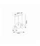 Industrialna lampa wisząca Dilara E27 3x MAX 40W Rabalux 72019