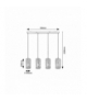 Klasyczna Lampa wisząca Veness E27 4x MAX 40W Rabalux 72256