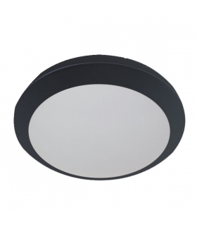 Plafon BRYZA LED, czarny, poliwęgl. mlecz. IP66