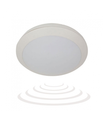 Plafon BRYZA LED, biały, PC, czujnik mikrofal.IP66