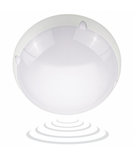 Plafon BORA z mikrofalowym czujnikie, E27, mleczny