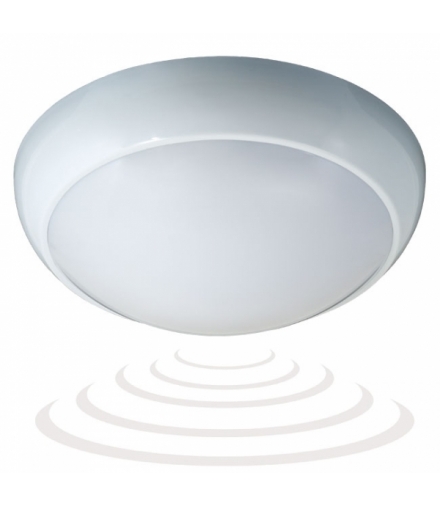 Plafon BLIZZARD z mikrofalowym czujnik, E27, szron