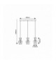 Lampa wisząca Abra E27 3x MAX 60W Rabalux 72163