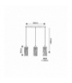 Lampa wisząca Roxas E27 3x MAX 40W Rabalux 72153