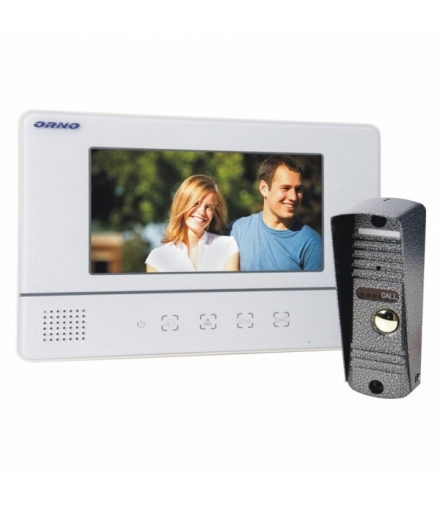 Zestaw wideodom.bezsłu.kolor,7" biały, AURUM