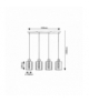 Romantyczna lampa wisząca Perez E27 4x MAX 40W Rabalux 72247