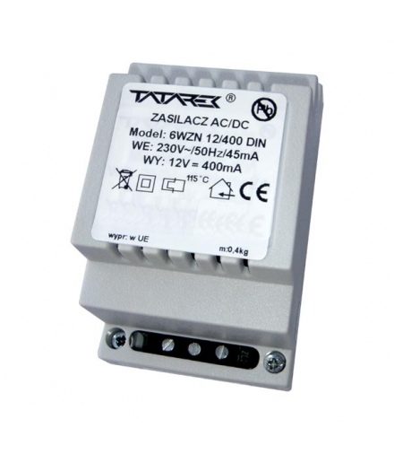Zasilacz 12V 5W 0,4A DC na szynę DIN ORNO T90 2