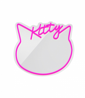 Neon MIRROR LED KITTY róż FMNE02 Forever Light RTV200016