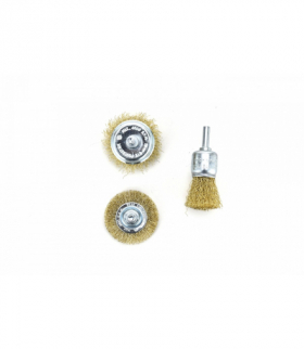 Szczotki druciane kpl 3szt, 20, 50, 50mm, stal Hogert HT7D745