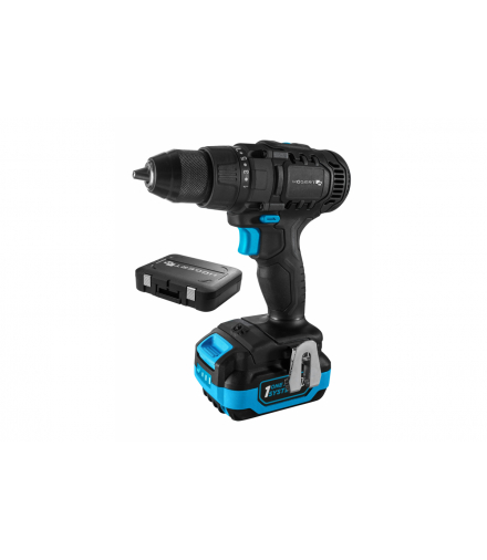 Zestaw wiertarko wkrętarka akumulatorowa 18V OneAccuSystem + akumulator 2Ah + ładowarka + walizka Hogert HT2E244-B12DD