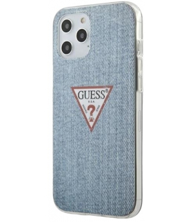 Nakładka do iPhone 12 Pro Max 6,7" GUHCP12LPCUJULLB niebieski hard case Triangle Collection TFO Guess GSM103693